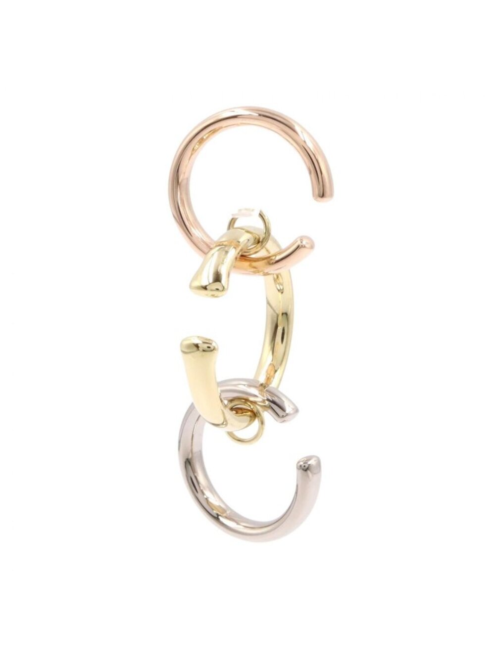 Cartier Sakai Trinity Ear Cuff M 18k White Gold Earrings